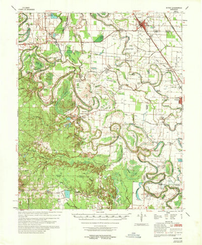 United States Geological Survey Rotan, AR (1968, 62500-Scale) digital map