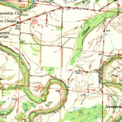 United States Geological Survey Rotan, AR (1968, 62500-Scale) digital map