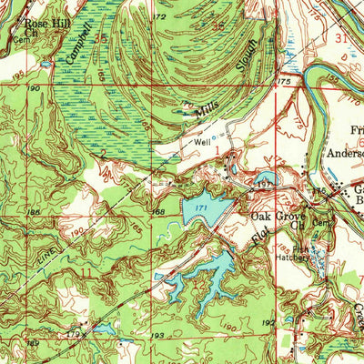 United States Geological Survey Rotan, AR (1968, 62500-Scale) digital map