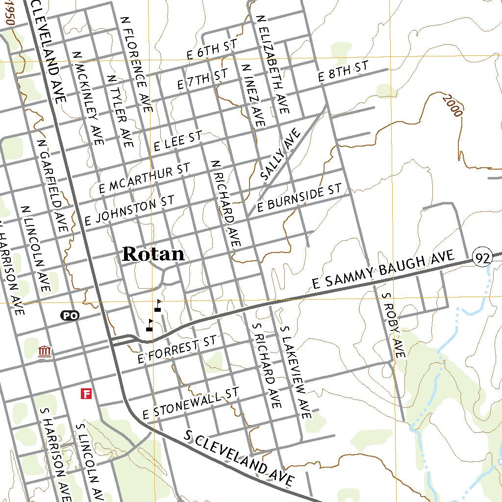 Rotan Field Map Rotan, TX (2022, 24000-Scale) Map by United States Geological Survey ...