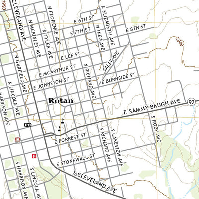United States Geological Survey Rotan, TX (2022, 24000-Scale) digital map