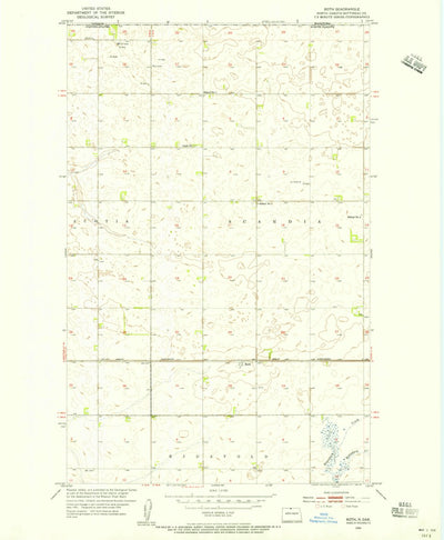 United States Geological Survey Roth, ND (1954, 24000-Scale) digital map