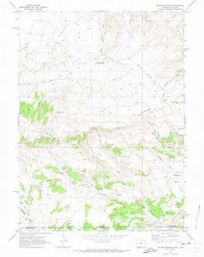 United States Geological Survey Rotten Springs, WY-CO (1970, 24000-Scale) digital map