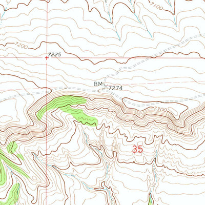 United States Geological Survey Rotten Springs, WY-CO (1970, 24000-Scale) digital map