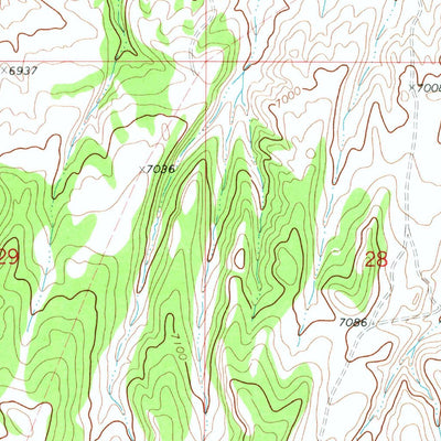 United States Geological Survey Rotten Springs, WY-CO (1970, 24000-Scale) digital map