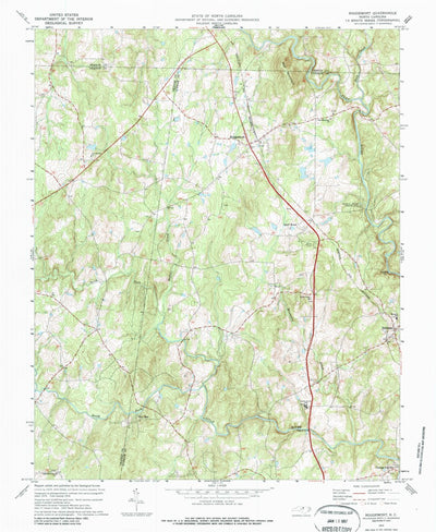 United States Geological Survey Rougemont, NC (1974, 24000-Scale) digital map