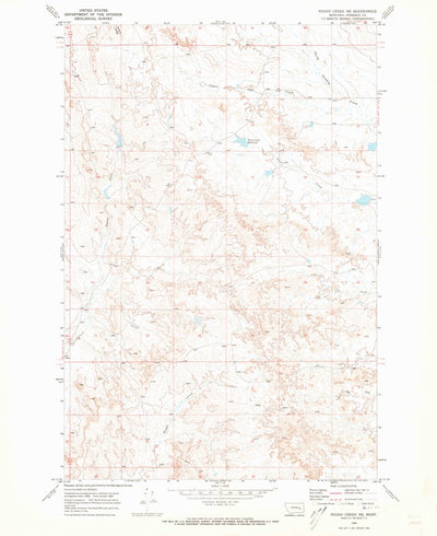 United States Geological Survey Rough Creek NE, MT (1969, 24000-Scale) digital map
