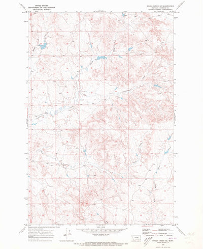 United States Geological Survey Rough Creek SE, MT (1969, 24000-Scale) digital map