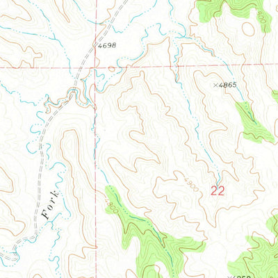 United States Geological Survey Rough Creek, WY (1971, 24000-Scale) digital map