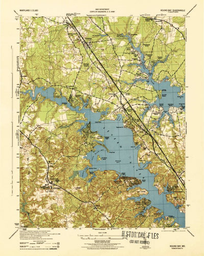 United States Geological Survey Round Bay, MD (1944, 31680-Scale) digital map