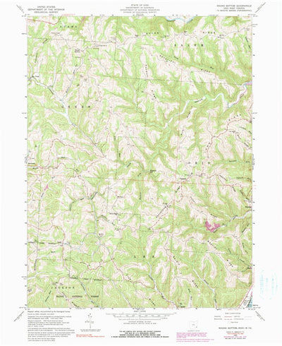 United States Geological Survey Round Bottom, OH-WV (1960, 24000-Scale) digital map
