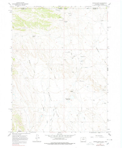 United States Geological Survey Round Butte, CO-WY (1967, 24000-Scale) digital map