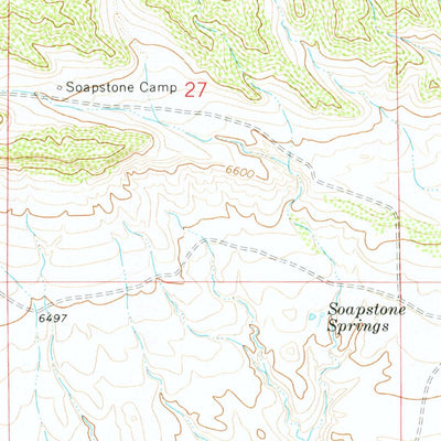 United States Geological Survey Round Butte, CO-WY (1967, 24000-Scale) digital map