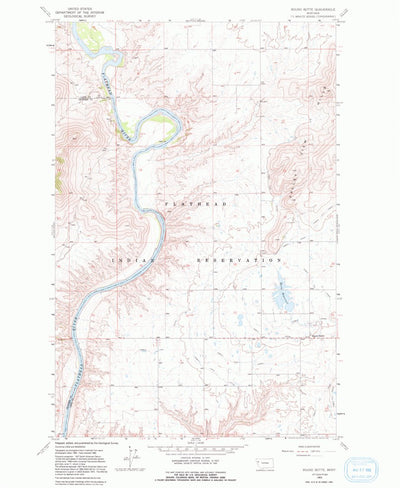 United States Geological Survey Round Butte, MT (1965, 24000-Scale) digital map