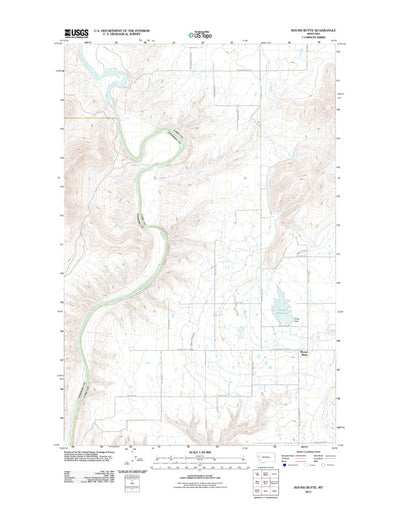 United States Geological Survey Round Butte, MT (2011, 24000-Scale) digital map