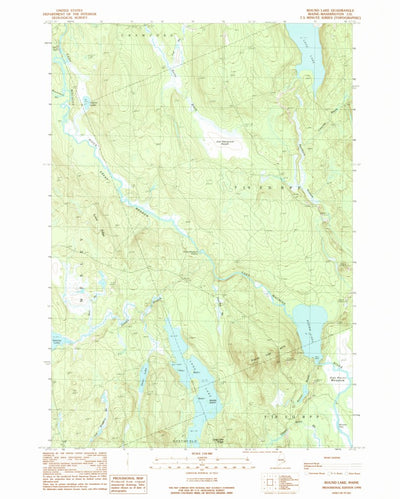 United States Geological Survey Round Lake, ME (1990, 24000-Scale) digital map
