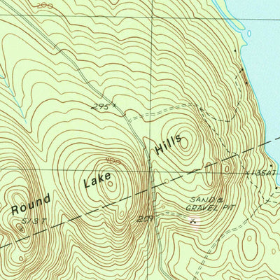 United States Geological Survey Round Lake, ME (1990, 24000-Scale) digital map