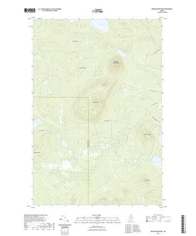 United States Geological Survey Round Mountain, ME (2021, 24000-Scale) digital map