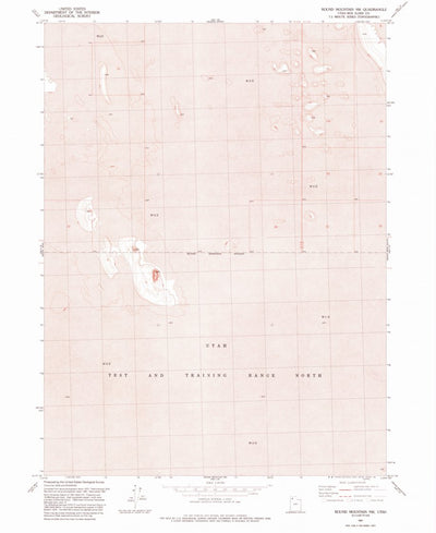 United States Geological Survey Round Mountain NW, UT (1991, 24000-Scale) digital map