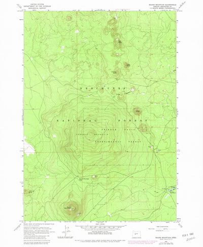 United States Geological Survey Round Mountain, OR (1963, 24000-Scale) digital map