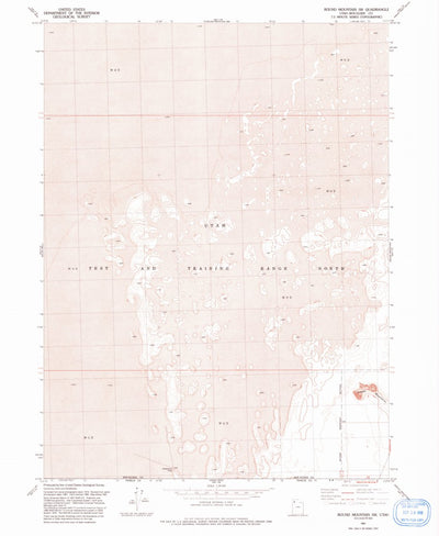 United States Geological Survey Round Mountain SW, UT (1991, 24000-Scale) digital map