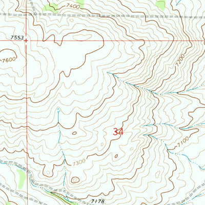 United States Geological Survey Round Mountain, WY (1969, 24000-Scale) digital map