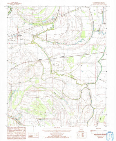 United States Geological Survey Round Pond, AR (1984, 24000-Scale) digital map