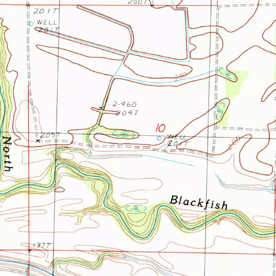 United States Geological Survey Round Pond, AR (1984, 24000-Scale) digital map