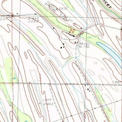United States Geological Survey Round Pond, AR (1984, 24000-Scale) digital map