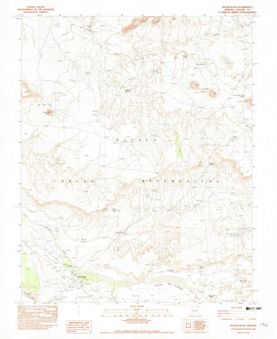 United States Geological Survey Round Rock, AZ (1982, 24000-Scale) digital map