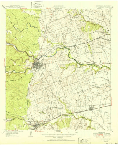 United States Geological Survey Round Rock, TX (1951, 62500-Scale) digital map
