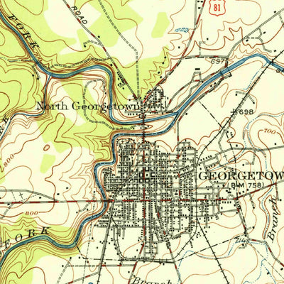 United States Geological Survey Round Rock, TX (1951, 62500-Scale) digital map