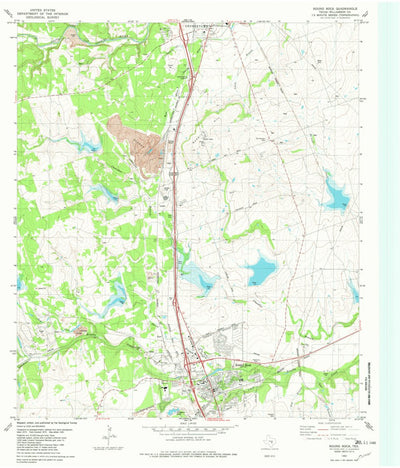 United States Geological Survey Round Rock, TX (1982, 24000-Scale) digital map