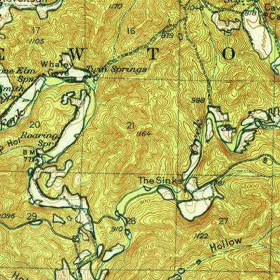 United States Geological Survey Round Spring, MO (1949, 62500-Scale) digital map