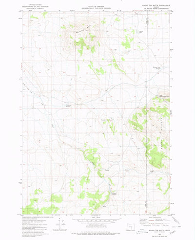 United States Geological Survey Round Top Butte, OR (1980, 24000-Scale) digital map