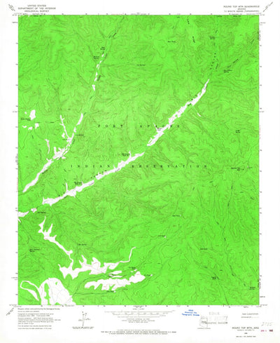United States Geological Survey Round Top Mountain, AZ (1966, 24000-Scale) digital map