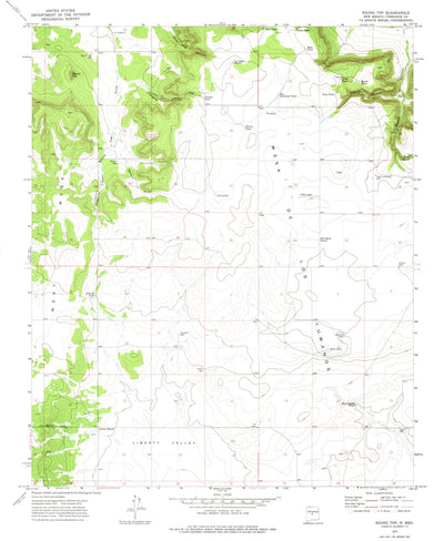 United States Geological Survey Round Top, NM (1972, 24000-Scale) digital map