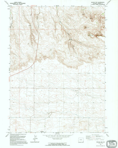 United States Geological Survey Round Top, WY (1991, 24000-Scale) digital map