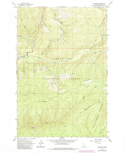 United States Geological Survey Roundtop, ID (1964, 24000-Scale) digital map