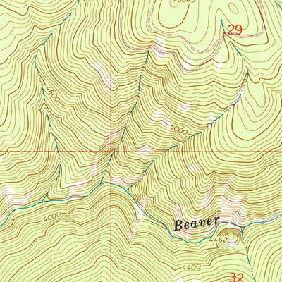 United States Geological Survey Roundtop, ID (1964, 24000-Scale) digital map