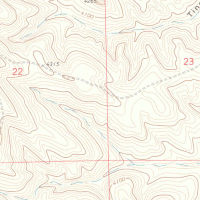 United States Geological Survey Roundup Draw, WY-MT (1971, 24000-Scale) digital map