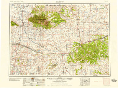 United States Geological Survey Roundup, MT (1958, 250000-Scale) digital map