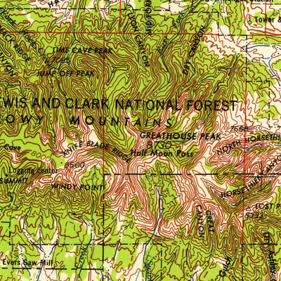 United States Geological Survey Roundup, MT (1958, 250000-Scale) digital map