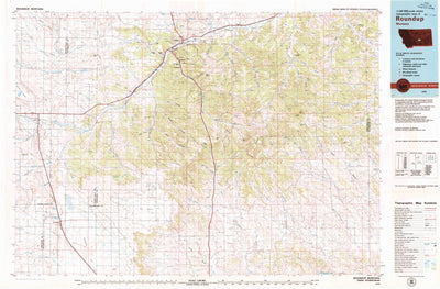 United States Geological Survey Roundup, MT (1979, 100000-Scale) digital map