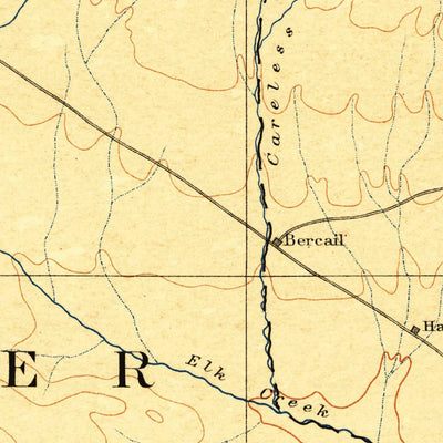 United States Geological Survey Roundup W, MT (1889, 250000-Scale) digital map