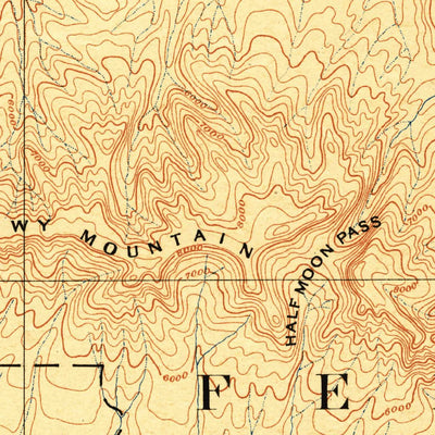 United States Geological Survey Roundup W, MT (1889, 250000-Scale) digital map