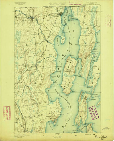 United States Geological Survey Rouses Point, NY-VT (1895, 62500-Scale) digital map