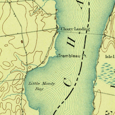 United States Geological Survey Rouses Point, NY-VT (1895, 62500-Scale) digital map