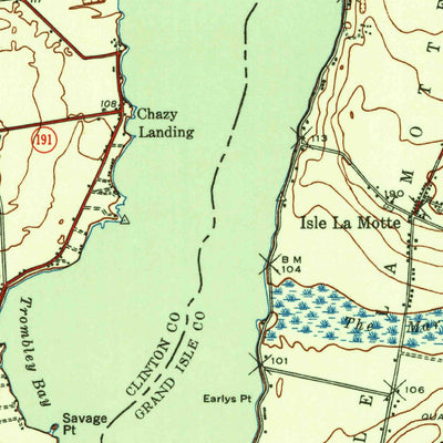 United States Geological Survey Rouses Point, NY-VT (1939, 62500-Scale) digital map