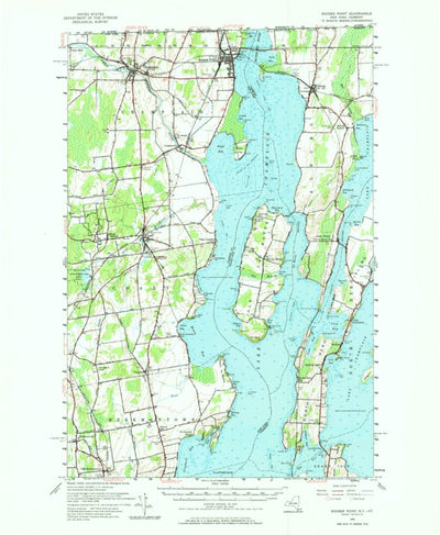 United States Geological Survey Rouses Point, NY-VT (1956, 62500-Scale) digital map